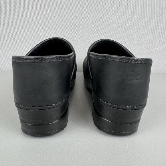 Dansko Professional Clogs Shoes Leather Slip On Black Oiled Womens 42 US 11.5/12 - Picture 4 of 10